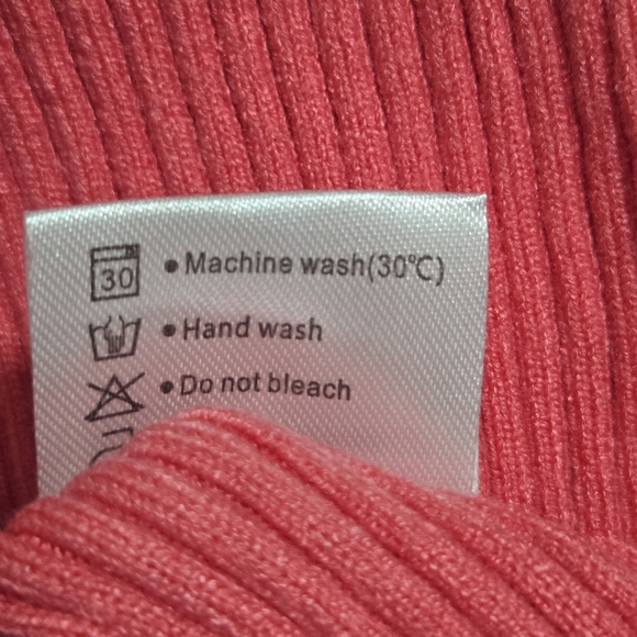 Zesica Womens Watermelon Pink Ribbed Fitted Base Layer Long Sleeve Top Size XXL - Picture 4 of 7